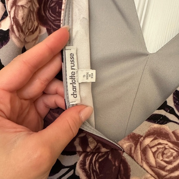 Charlotte reuse purple floral mini dress - Picture 2 of 3